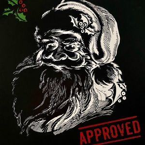 Santa approved Christmas decor sign